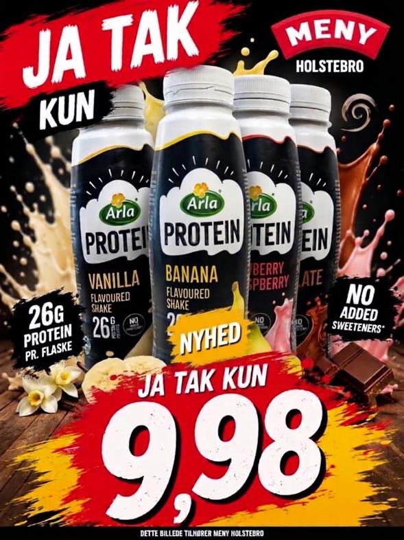 ARLA PROTEIN DRIK  AFHENTNING ONSDAG KL 7-18 FORAN MÆLKEKØLEREN