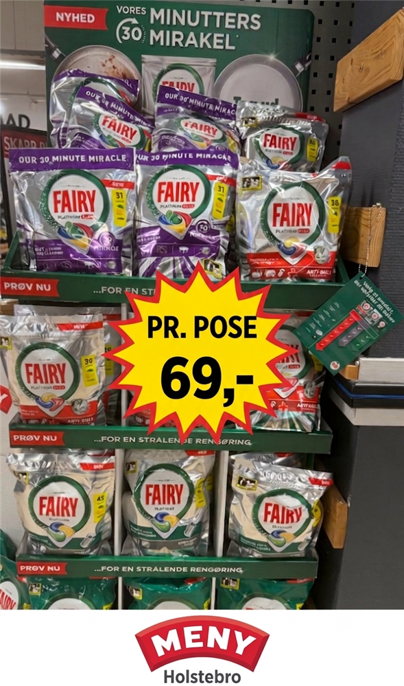 FAIRY OPVASKETABS AFHENTNING FREDAG KL 8-18 VED RENGØRINGSAFDELINGEN