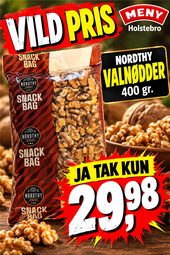 VALNØDDER AFHENTNING LØRDAG OG SØNDAG KL 8-18 PÅ TORVET OVERFOR BRØDAFDELINGEN