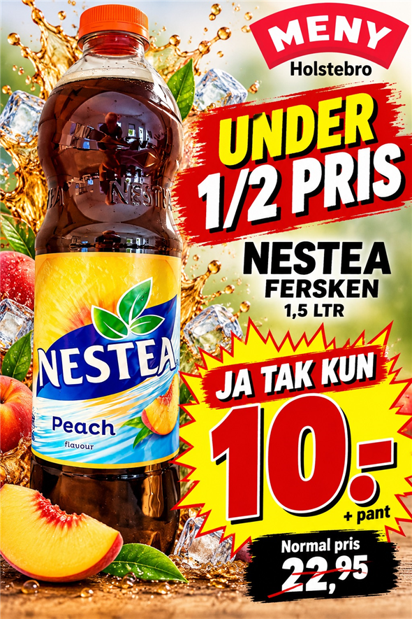 NESTEA FERSKEN AFHENTNING FREDAG KL 8-18 PÅ VORES SODAVANDSLAGER TIL HØJRE VED ØL OG VAND KØLEREN