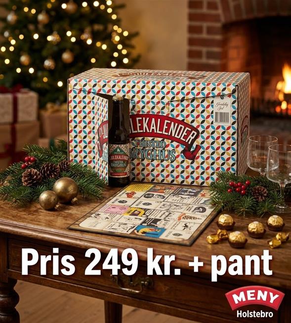 Thisted øl-julekalender AFHENTNING FREDAG KL 8-18 PÅ VORES SODAVANDSLAGER TIL HØJRE VED ØL OG VAND KØLEREN