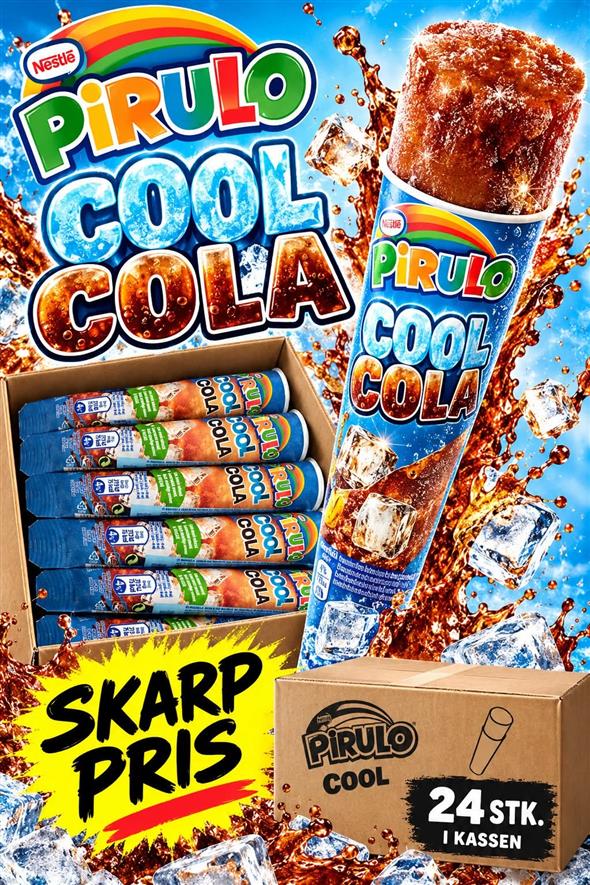 Pirulo cool cola afhentning onsdag-torsdag kl 8-18 i frost endeboksen overfor pålæg