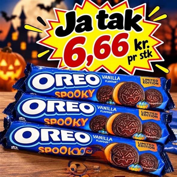 OREO SPOOKY HALLOWEEN AFHENTNING I VINDFANGET TORSDAG-FREDAG KL. 8-18