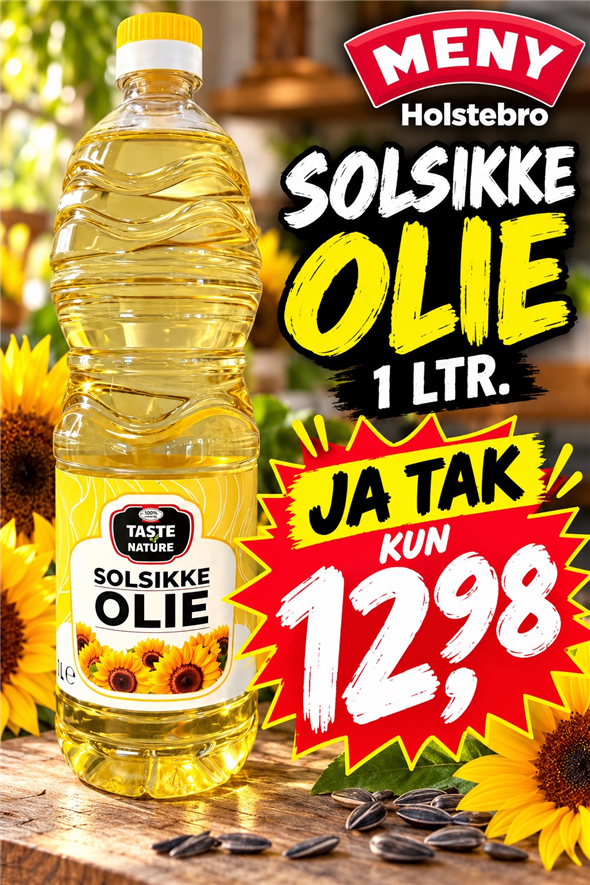 Solsikkeolie Afhentning søndag kl 8-18 OVERFOR PÅLÆGSKØLEREN
