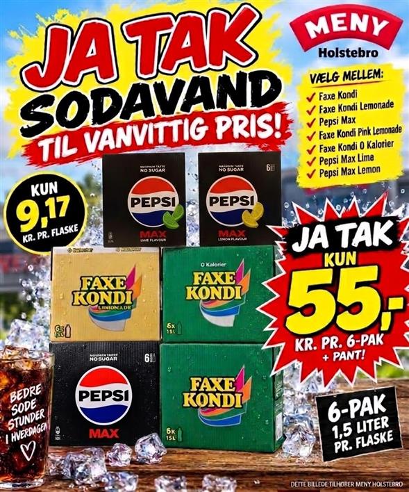 SODAVAND AFHENTNING FREDAG KL 8-18  PÅ VORES SODAVANDSLAGER TIL HØJRE VED ØL OG VAND KØLEREN