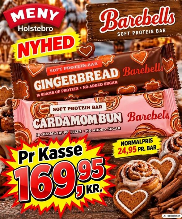 Barebells nyheder afhentes mandag-tirsdag kl 8-21 foran den grå lagerdør bagerst I butikken